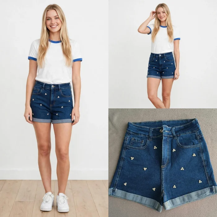 Short Elastizado con Apliques