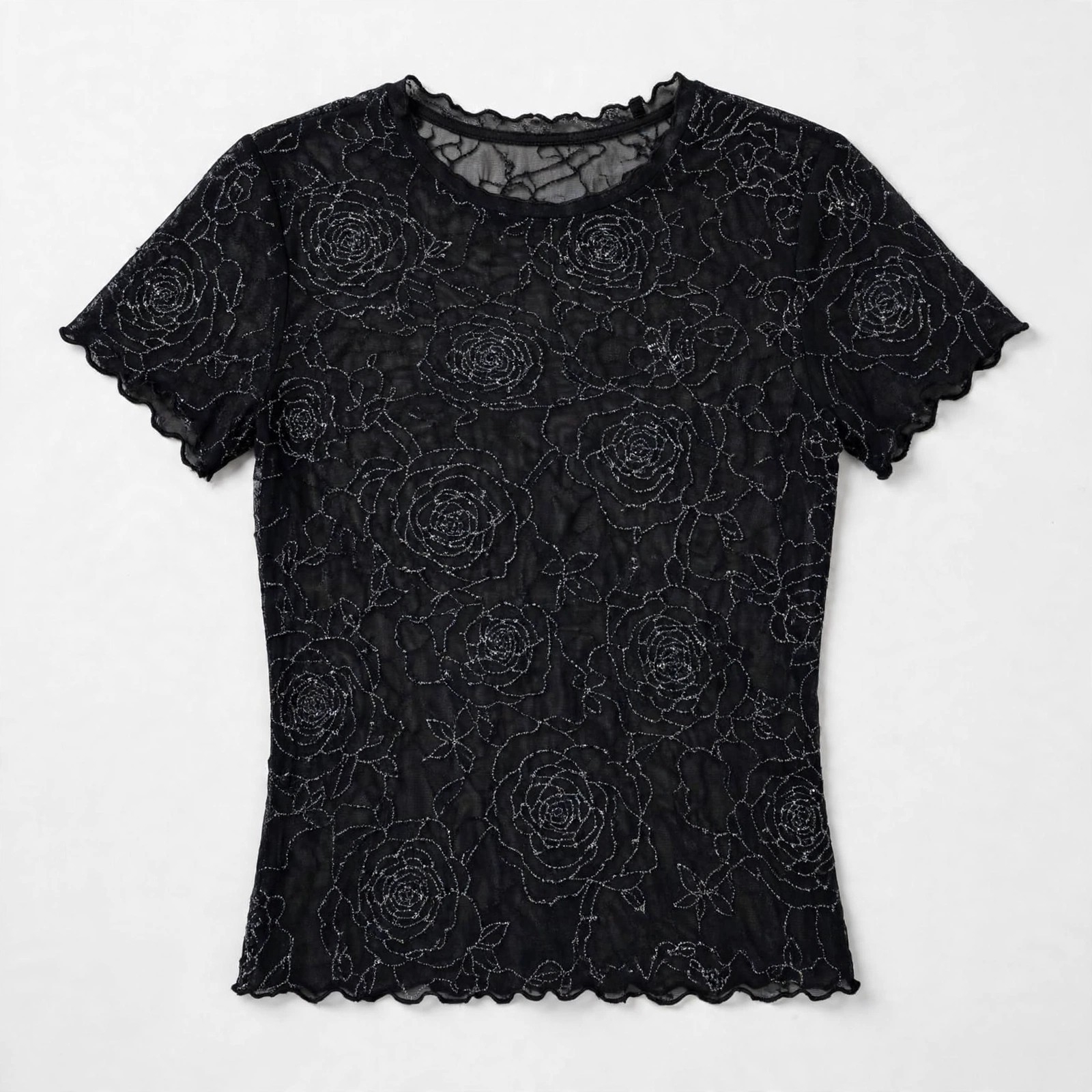 Remera de Tull con Diseño Rosas - Imagen 2