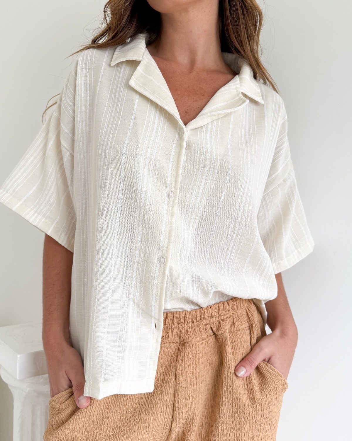 Camisa Lino Rayado - Imagen 2
