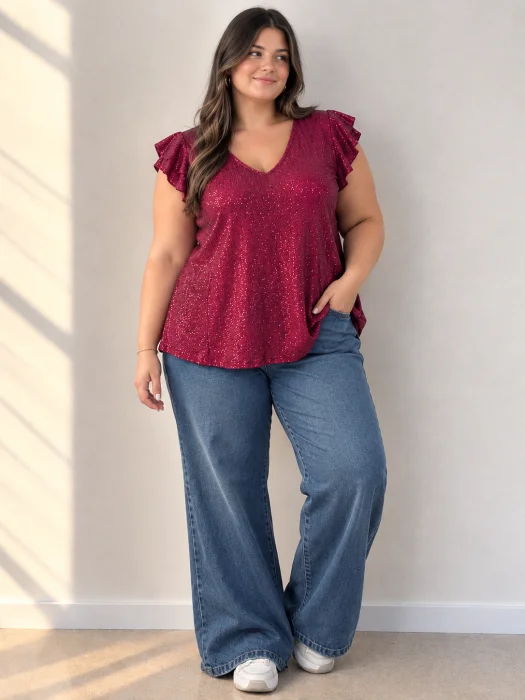 Blusa Talle Especial (gliter)