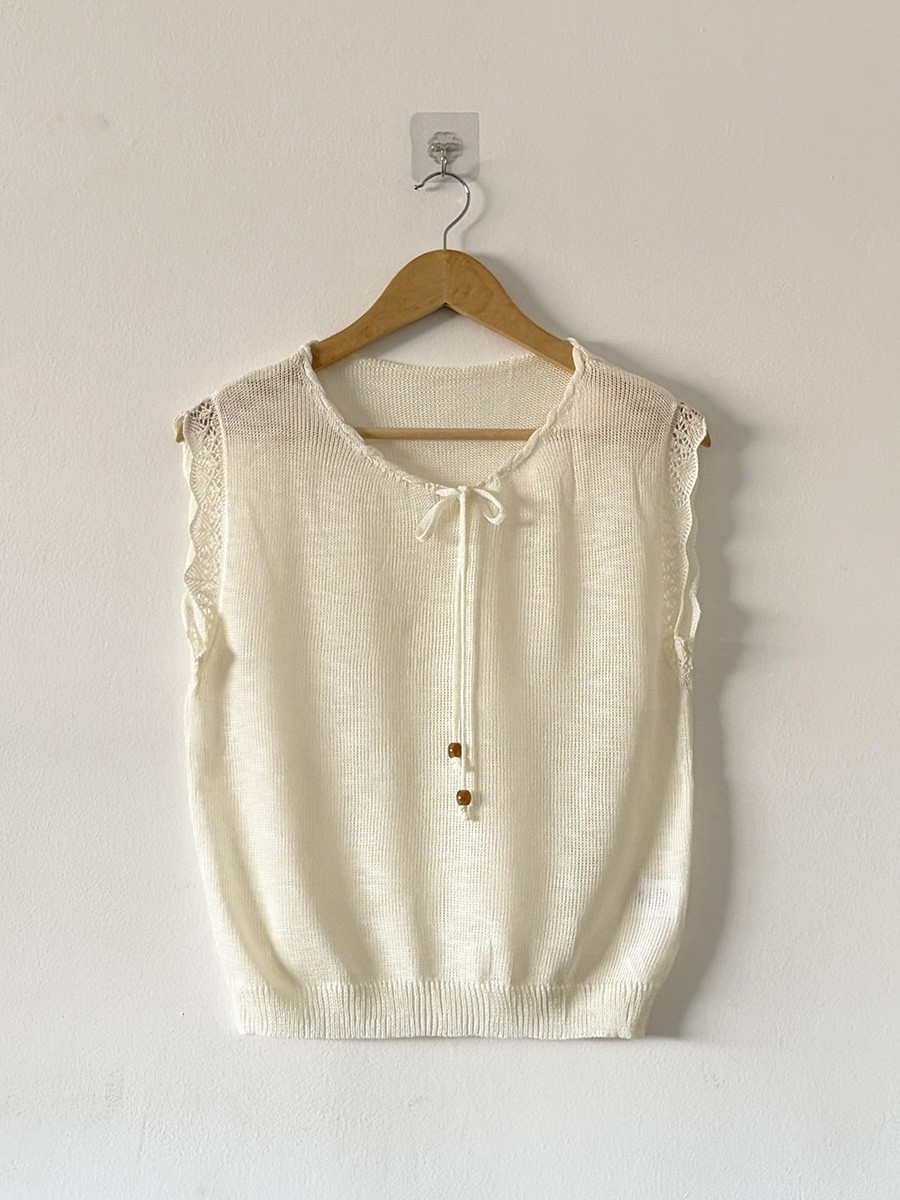 Musculosa Tejida Hilo Importada - Imagen 2