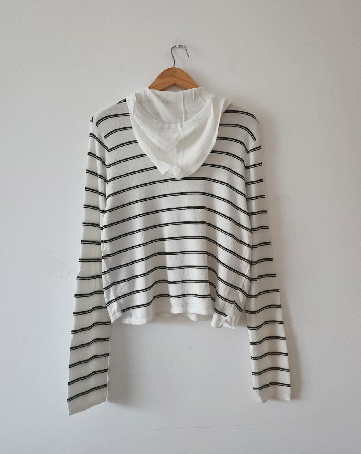 Sweater Hilo Tejido Capucha Rayado Importado - Imagen 2