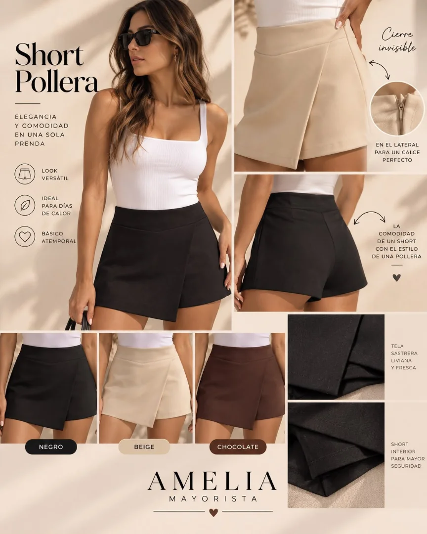 Short Pollera Sastrero - Imagen 1