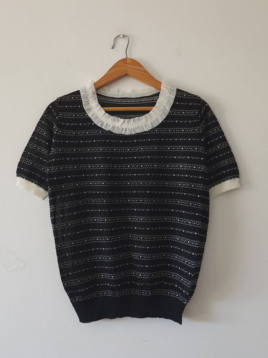 Remera Tejida Cuello Frunce Importada - Imagen 2