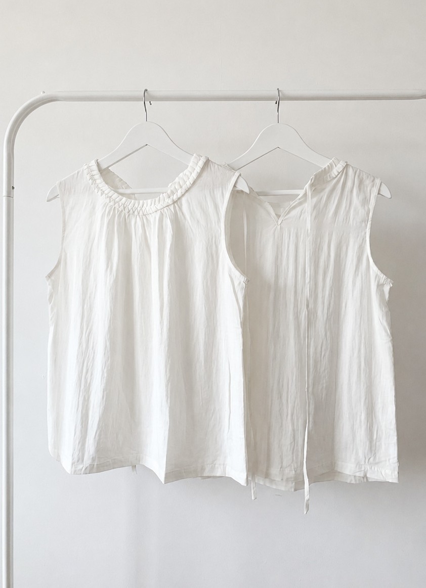 Blusa Musculosa Cuello Trenzado Importada - Imagen 2