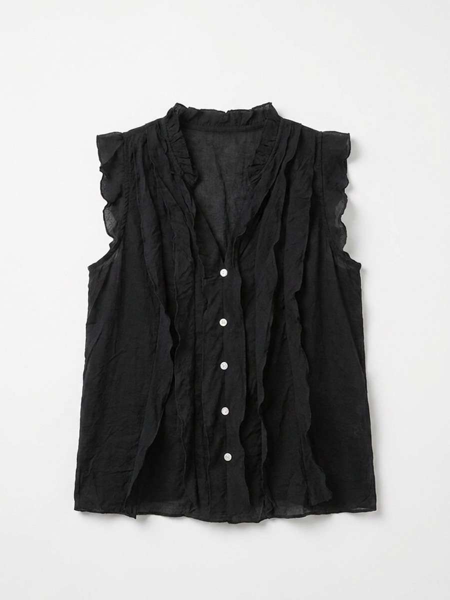 Blusa Musculosa Tela con Volados - Imagen 2
