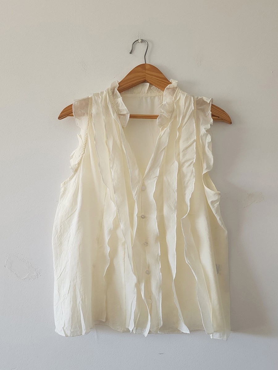 Blusa Musculosa Tela con Volados - Imagen 3
