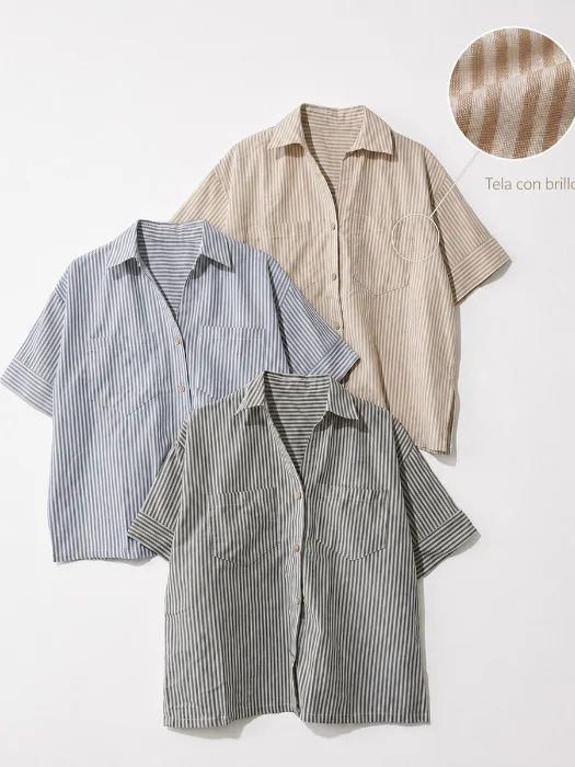 Musculosa Rayada Oversize Lurex Tipo Zara Importada