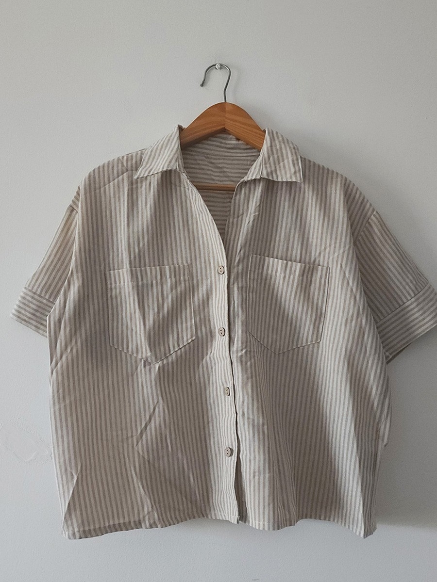 Musculosa Rayada Oversize Lurex Tipo Zara Importada - Imagen 2