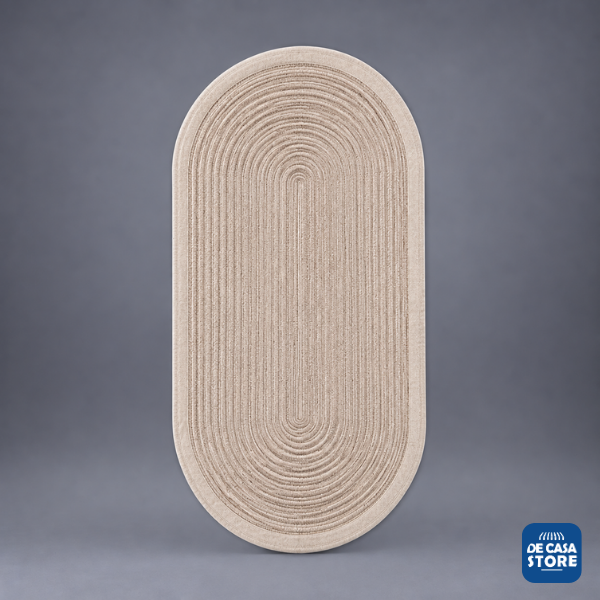 Alfombras de Cocina Ovalado Beige Extra Antideslizantes | Moderno y Sofisticado. - 2.png