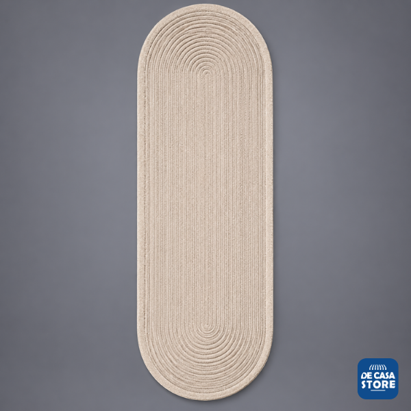 Alfombras de Cocina Ovalado Beige Extra Antideslizantes | Moderno y Sofisticado. - 1.png