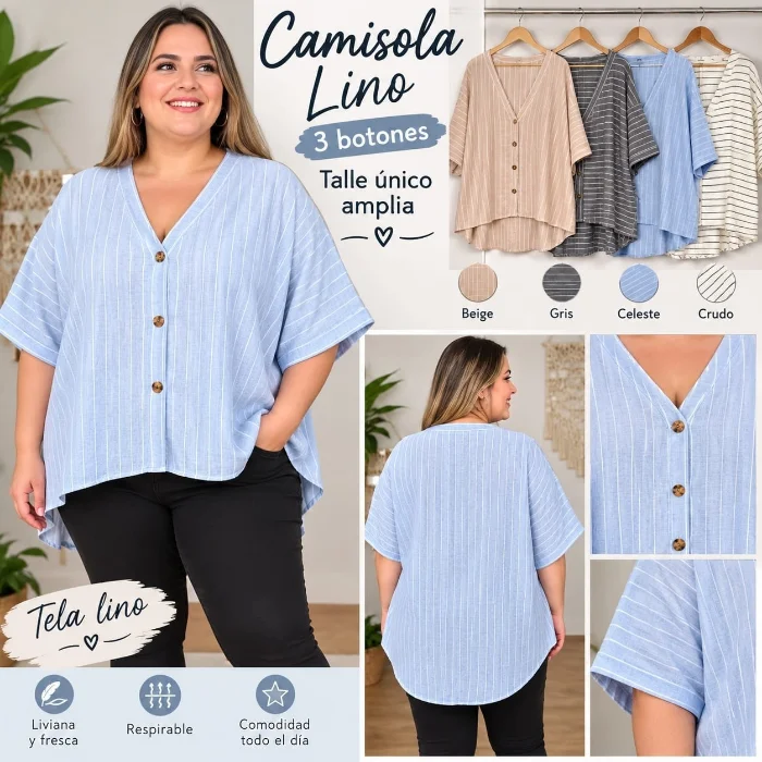 Camisola Lino Cey Rayas