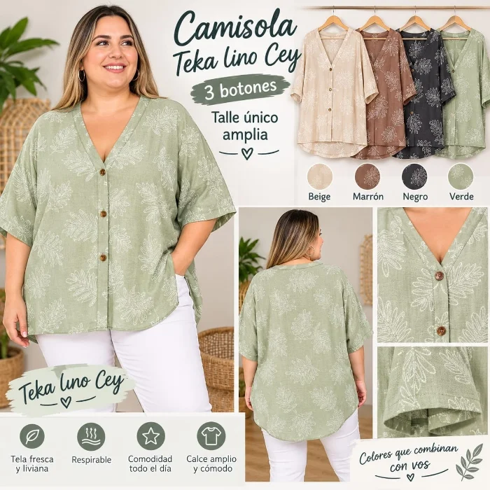 Camisola Lino Cey Estampada