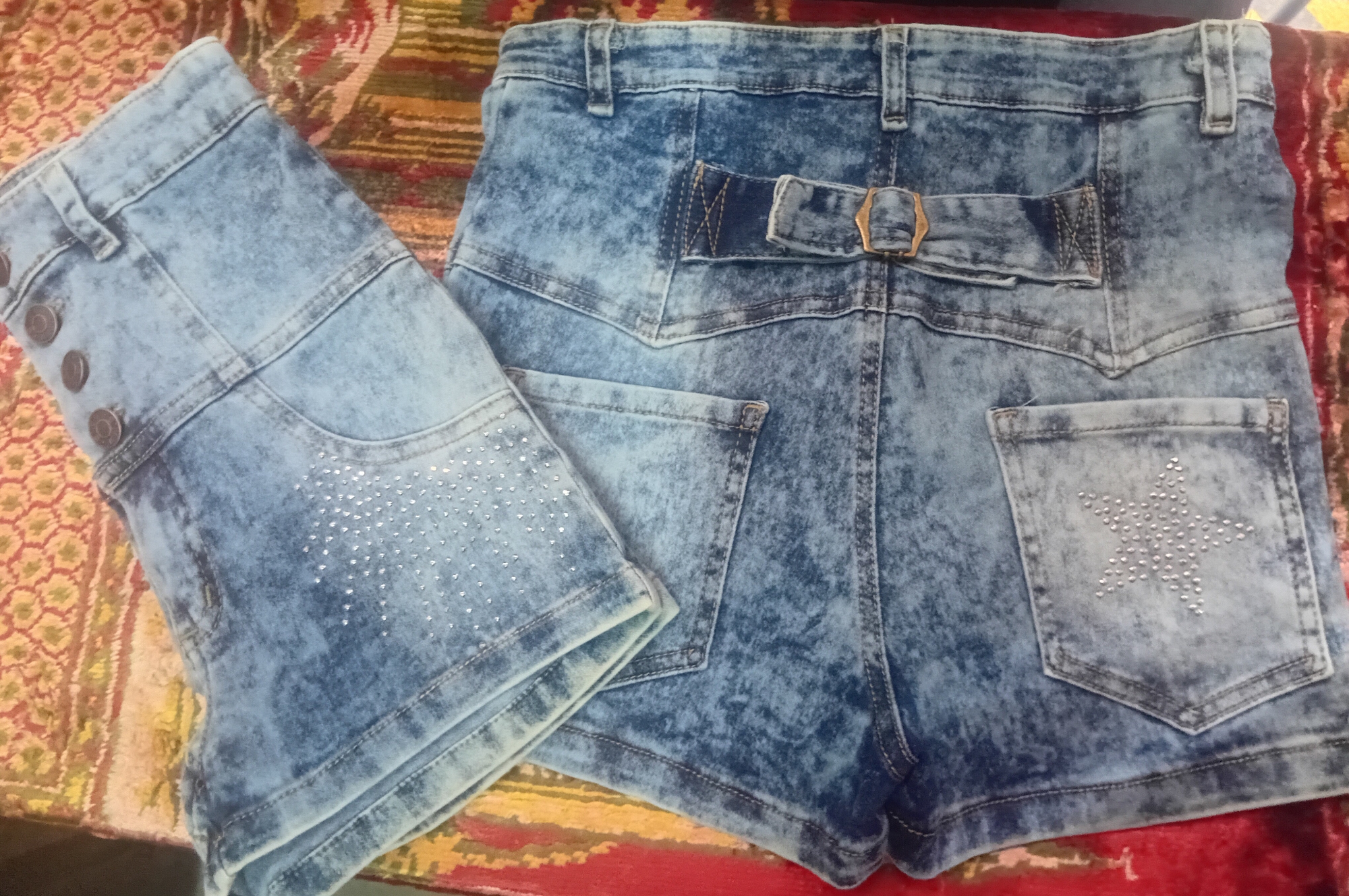 Short de Jeans Eladtizado, con Faja - Imagen 3