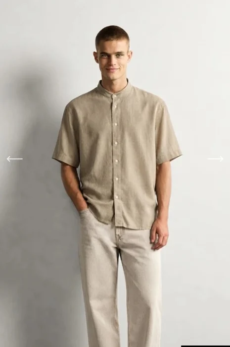 Camisas de Lino Cuello Mao