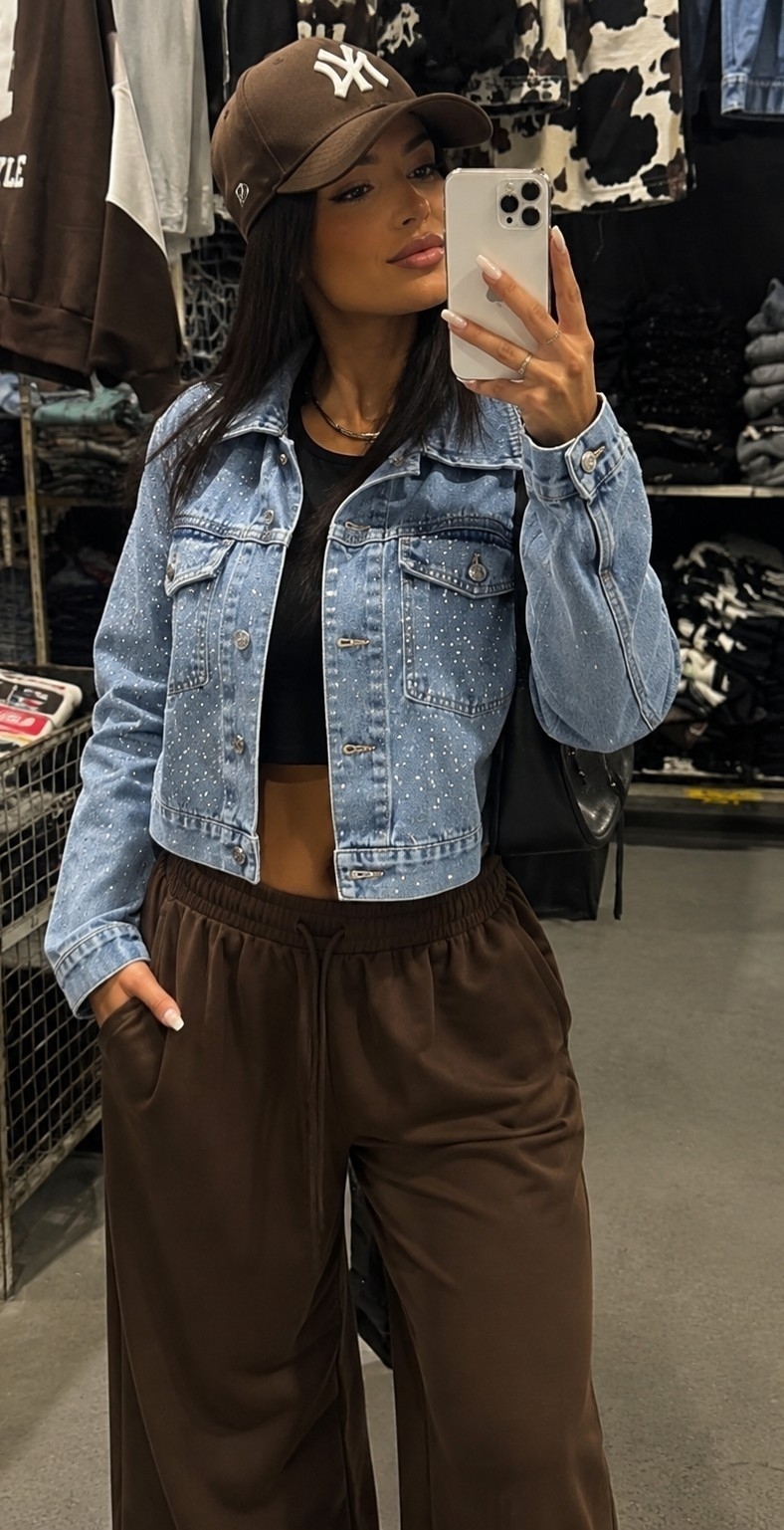 Campera de Jeans con Strass - Imagen 2