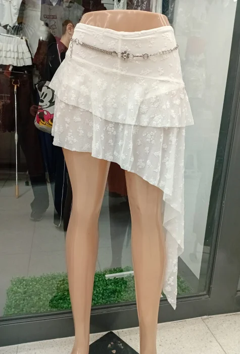 Pollera Volado en Picó de Tull con Puff