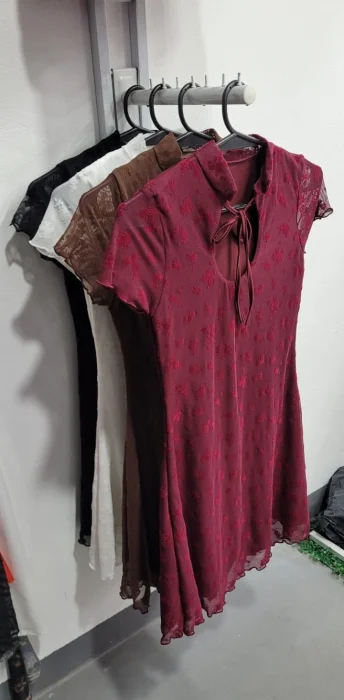 Vestido Tull con Puff Tokio