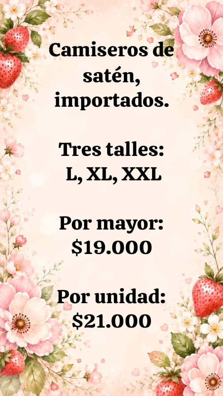 Camisero Satén Importado - Imagen 5