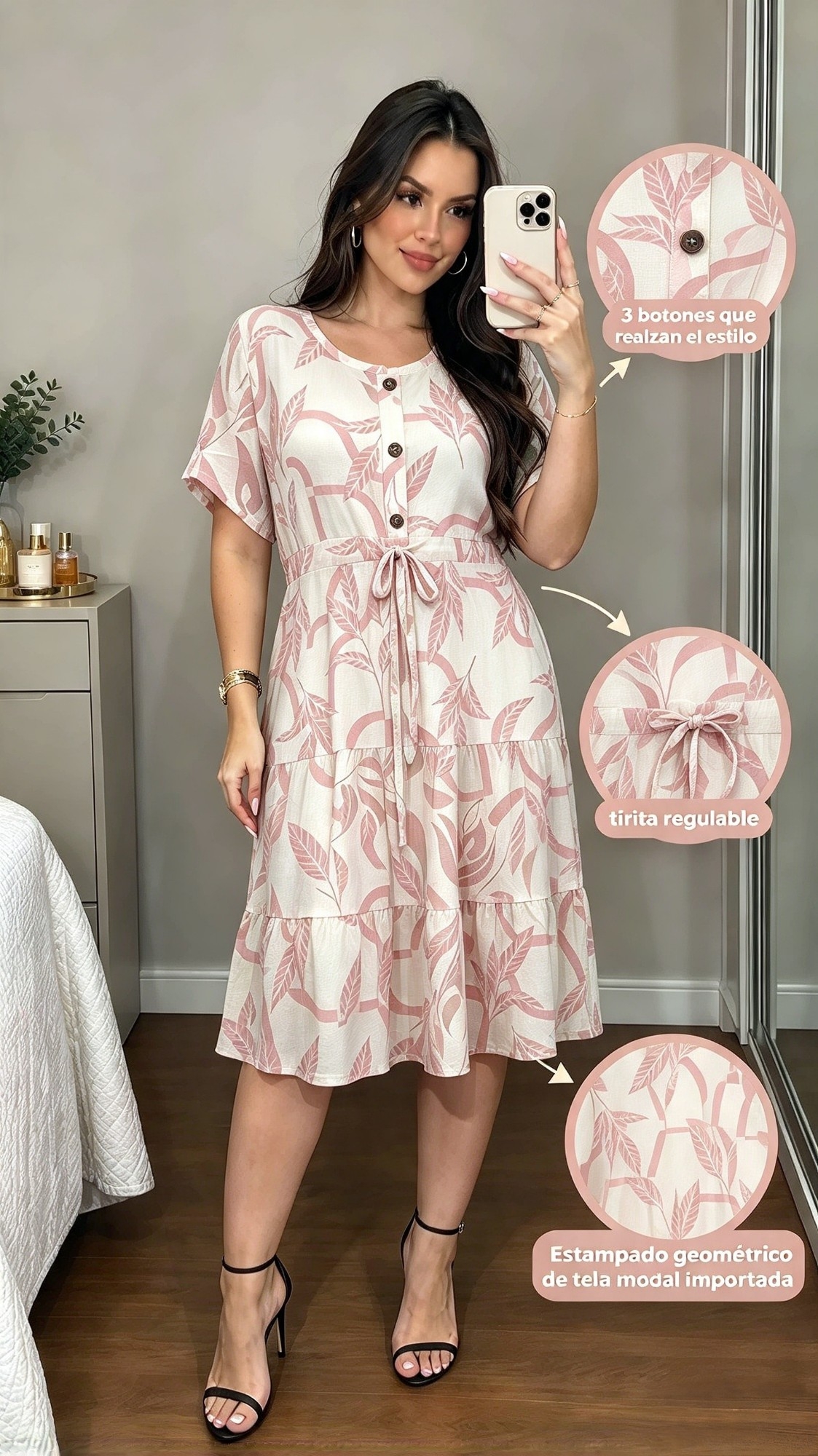 Vestido Rocio Importado Brasil - Imagen 2