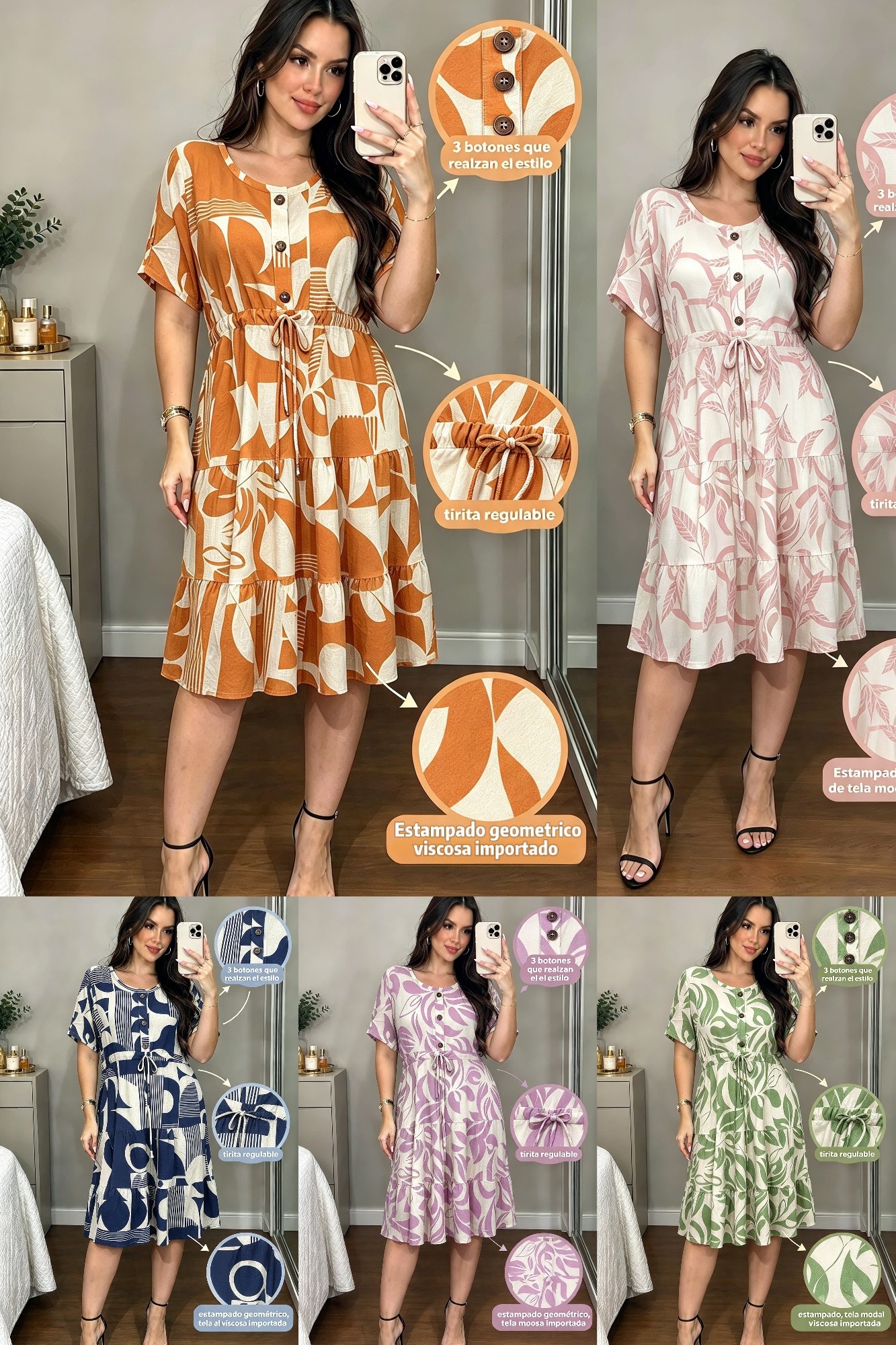 Vestido Rocio Importado Brasil - Imagen 3
