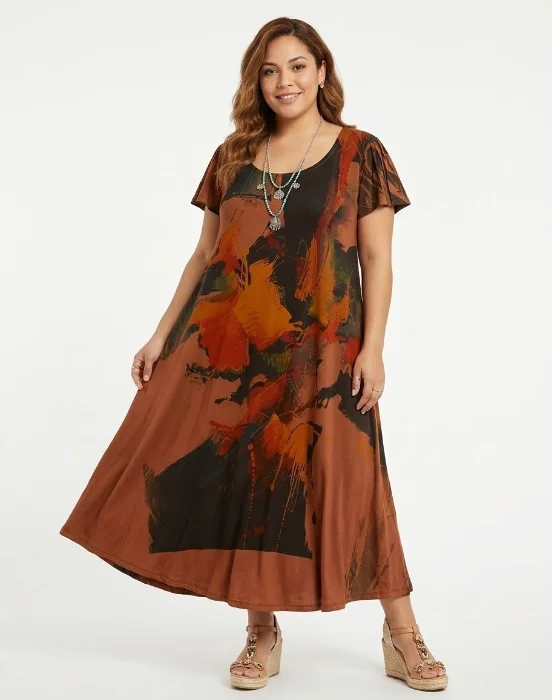 Vestido Sublimada  Extra Amplio y Larga