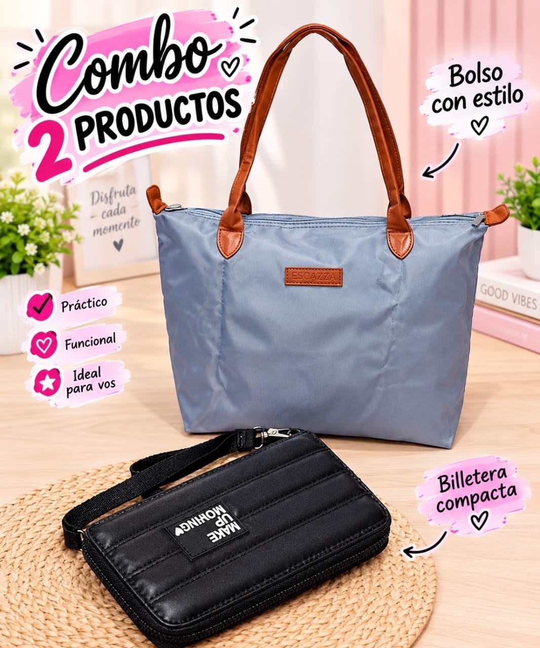 *combos 2 Productos* 

 *bolso*  Impermeable Más Billetera Chica un Cierre - Imagen 3