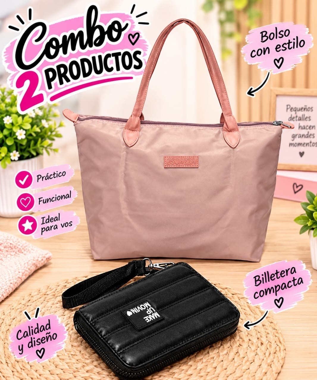 *combos 2 Productos* 

 *bolso*  Impermeable Más Billetera Chica un Cierre - Imagen 4