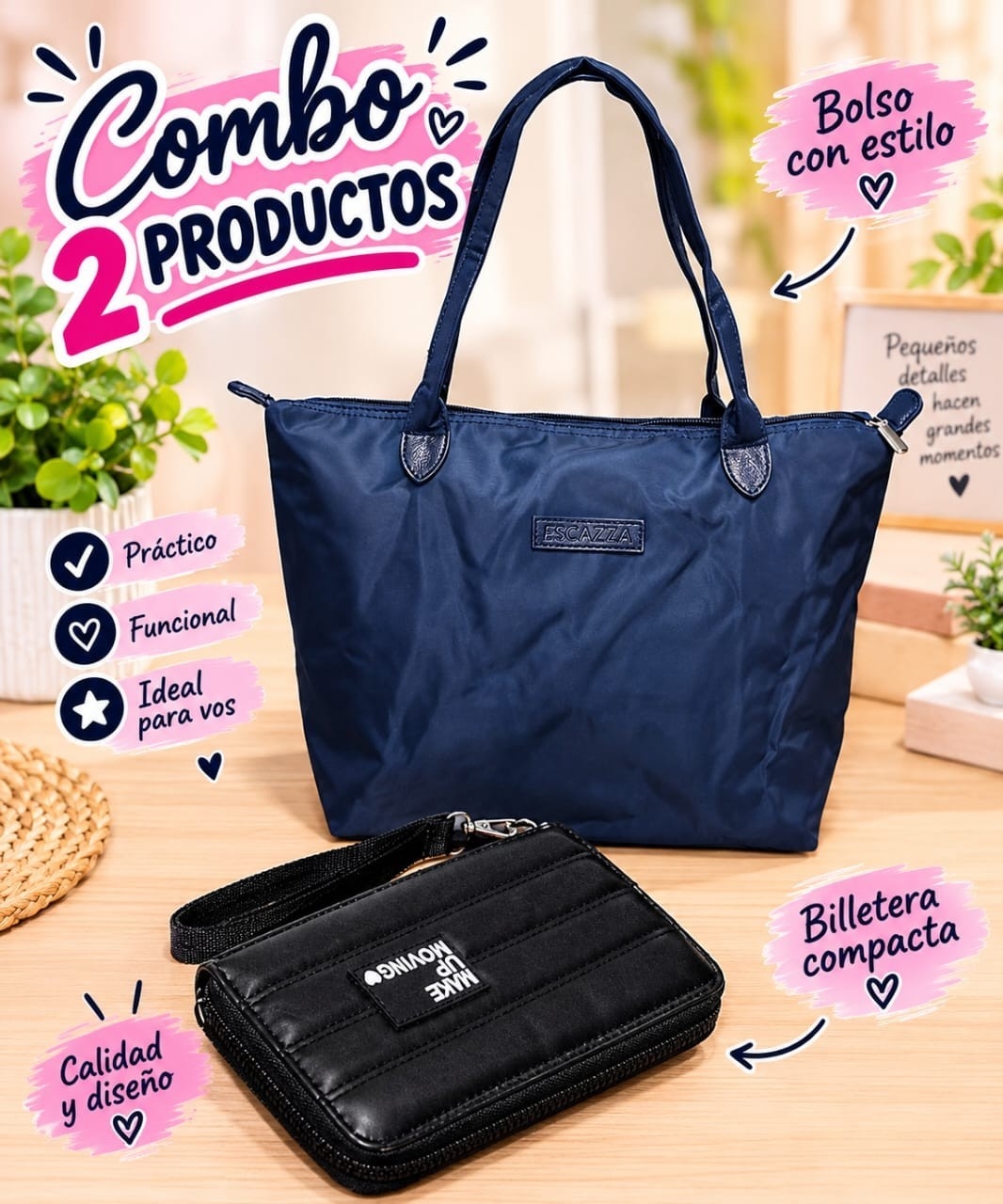 *combos 2 Productos* 

 *bolso*  Impermeable Más Billetera Chica un Cierre - Imagen 5