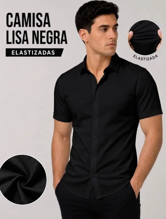 Camisa Elastizada Manga Corta