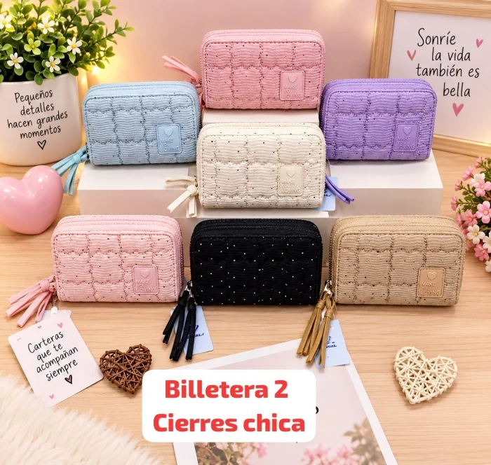 *billetera*  *de 2 Cierre*  Chicas 
** Excelente Calidad .
