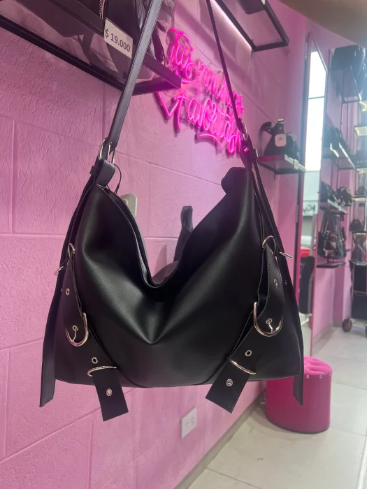 Cartera Cuero Pu Cierre Metal