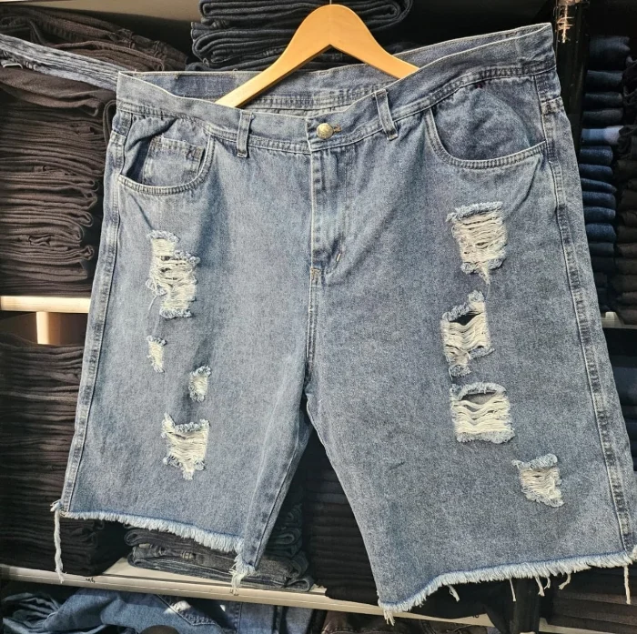 Bermudas Jeans Mom con Roturas