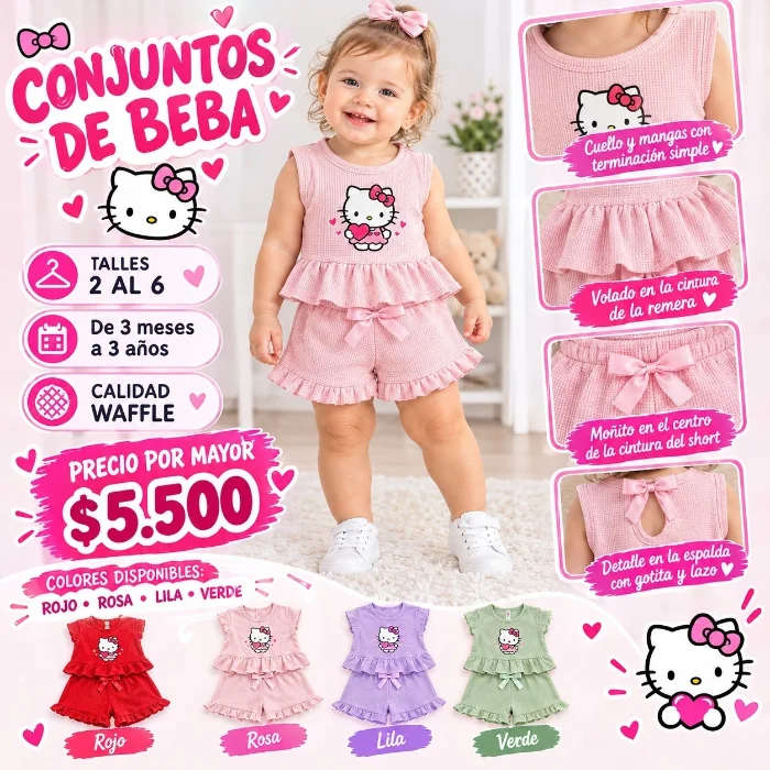 Conjuntos de Beba en Calidad Wafle