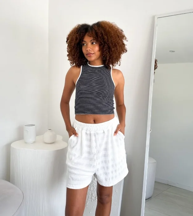 Short Crep Transparente