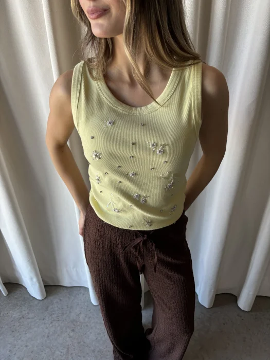 Musculosa Rib Brillos