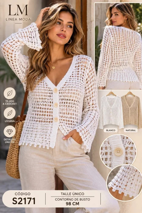 Blusa Tejiada con Botones.2171