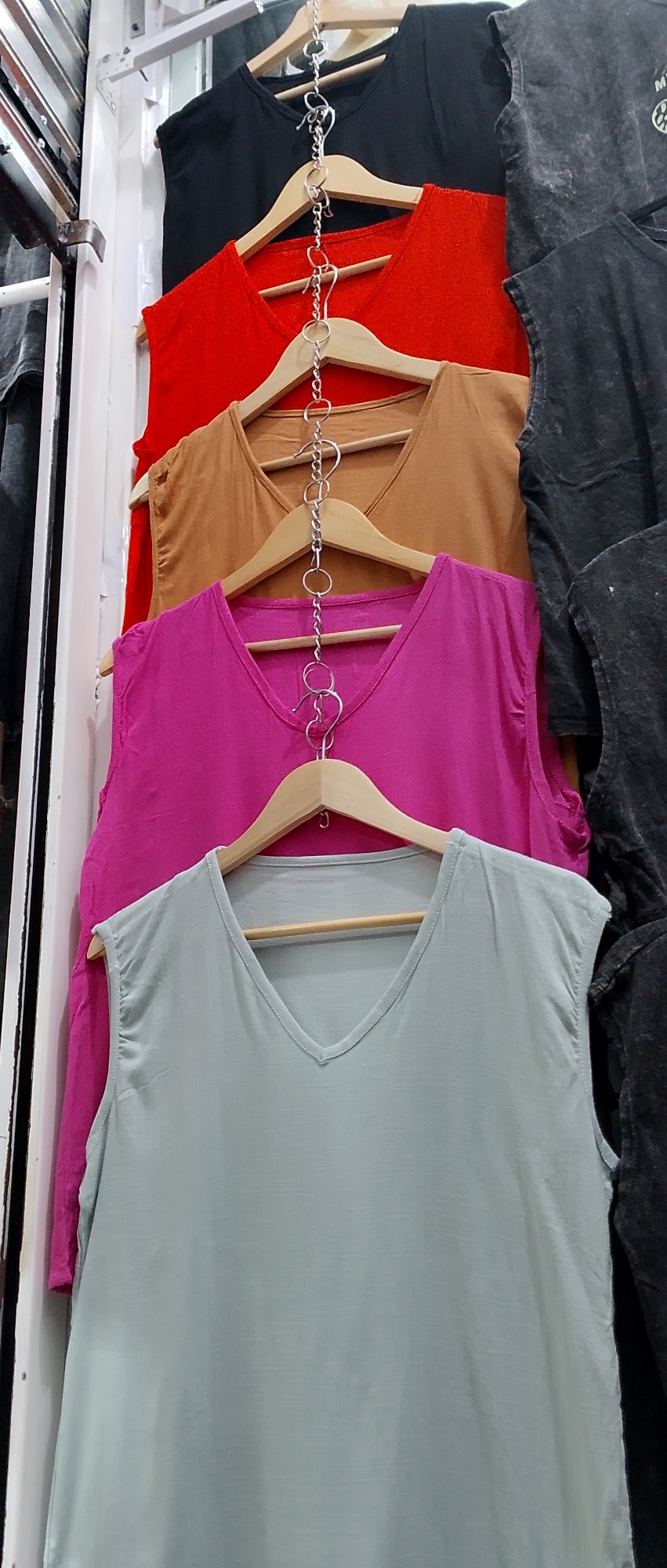 Musculosas de Lino Cuello V - Imagen 2