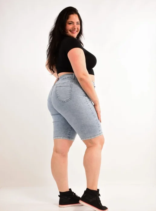 Bermudas Bastick Celeste Talles Grandes Elastizado