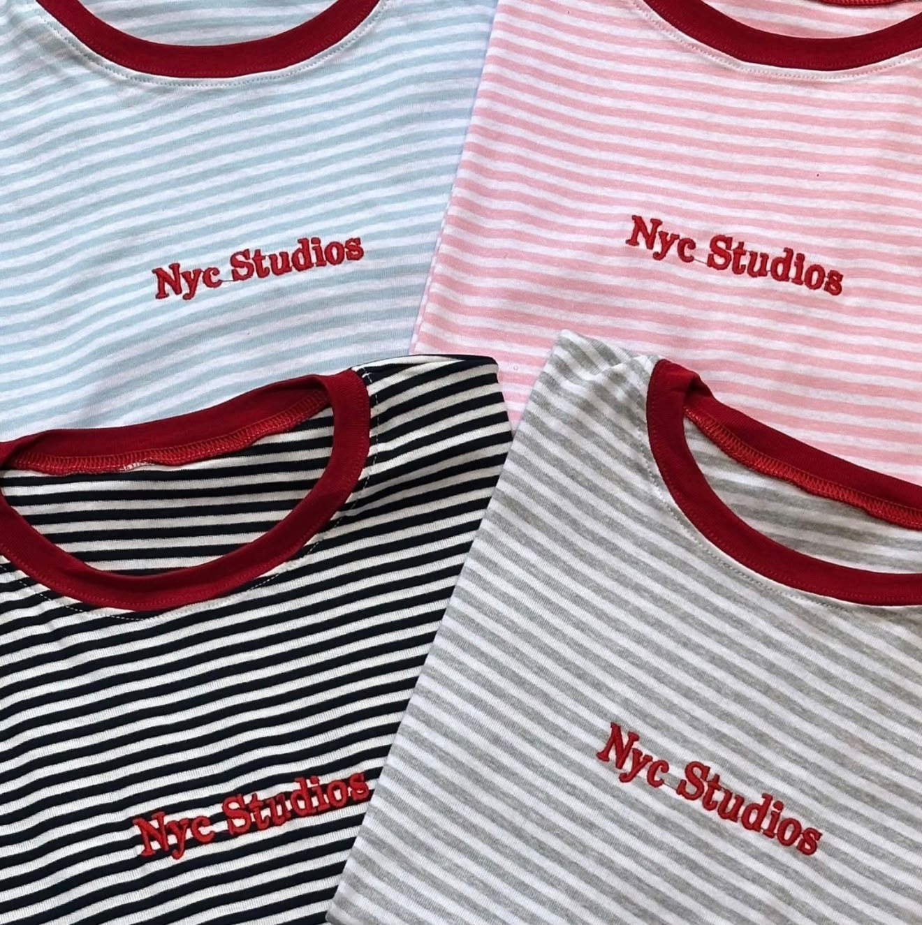 Remeras Rayadas Ny Bordada - Imagen 2