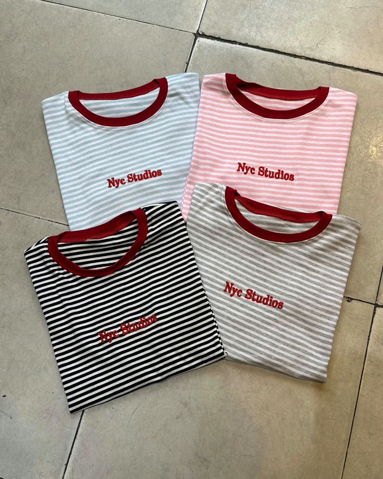 Remeras  Rayadas Ny Bordado - Imagen 2