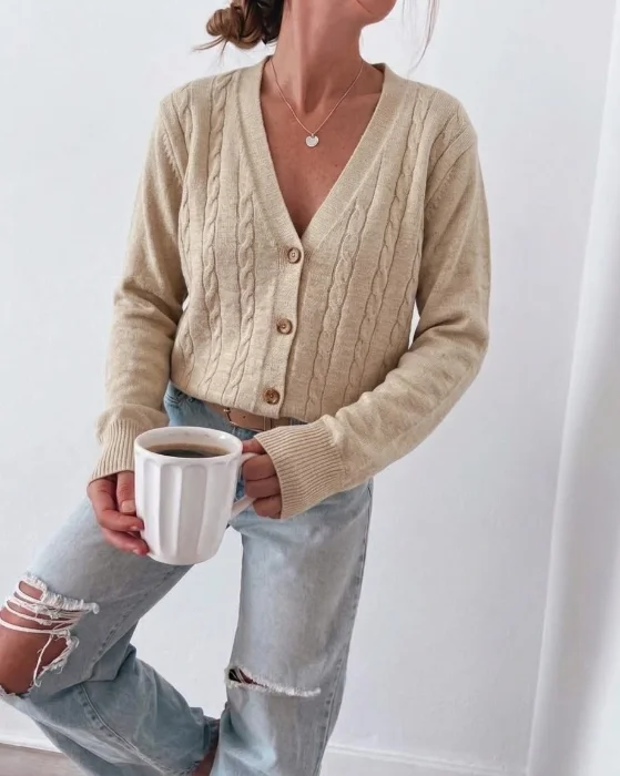 Cardigan Trenzado