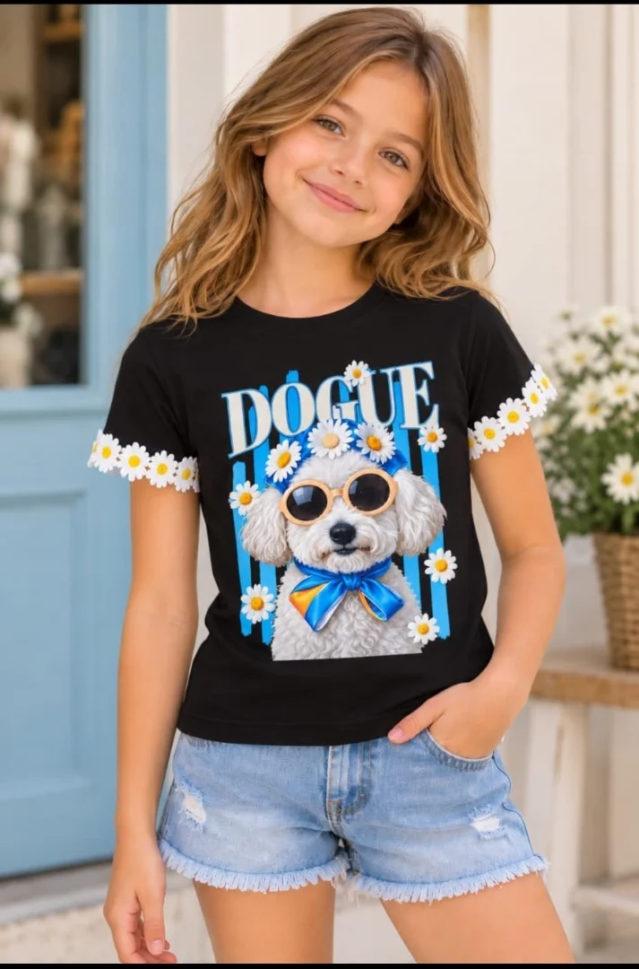Remera de Nena con Aplique Margarita - Imagen 2
