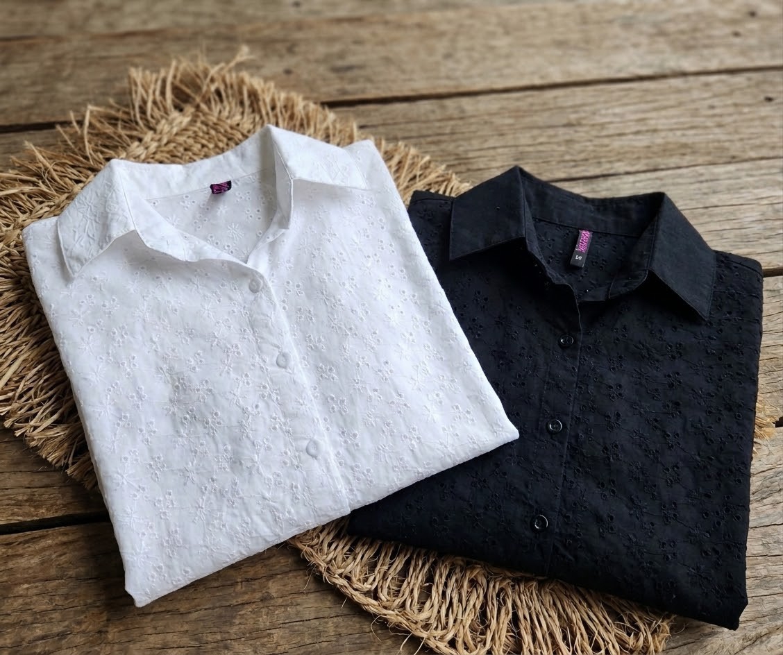 Camisa Clásica 3/4 Broderi - Imagen 5