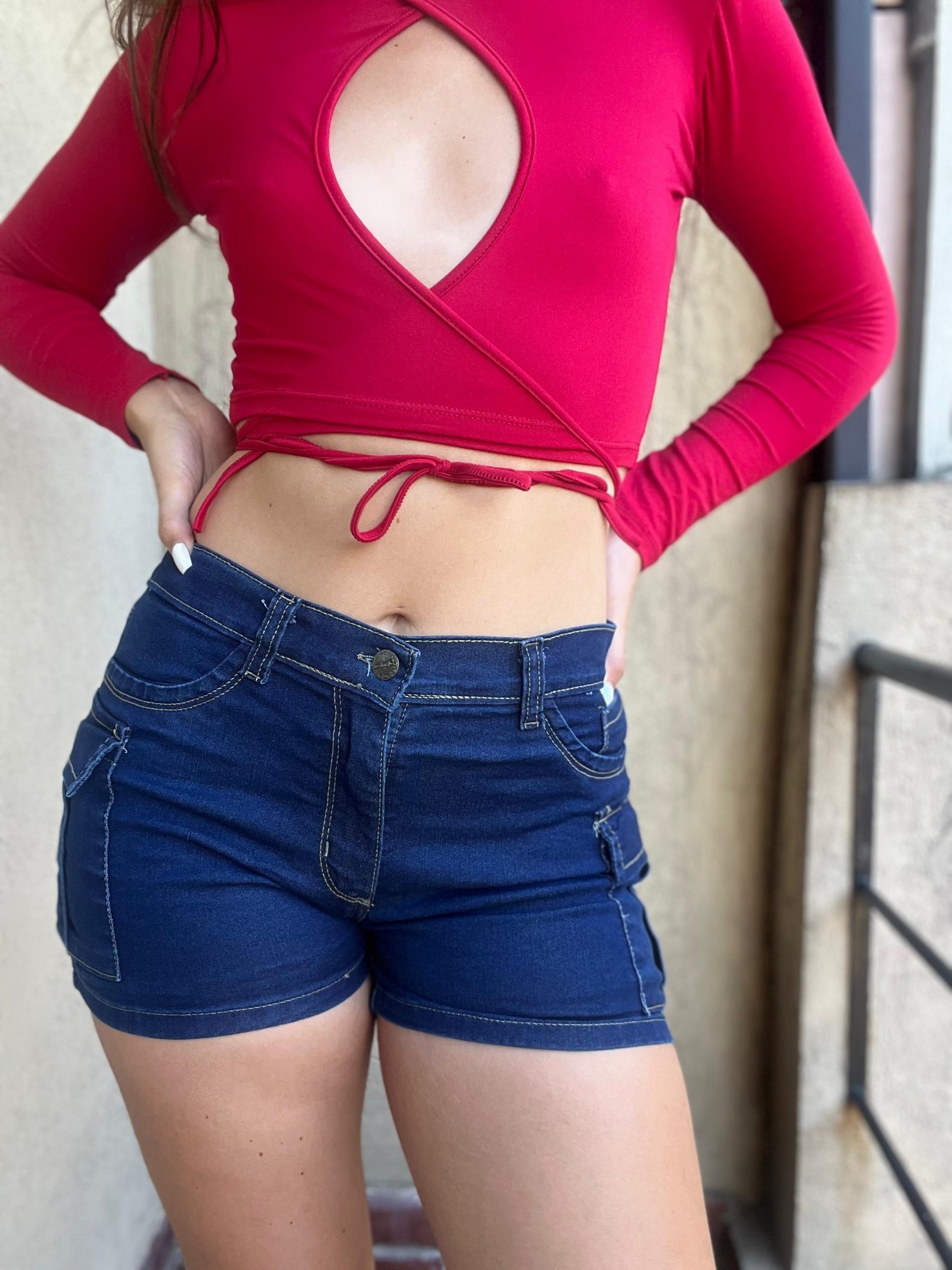 Shorts  Cargo Ston Elastizado Tiro Intermedio - Imagen 4