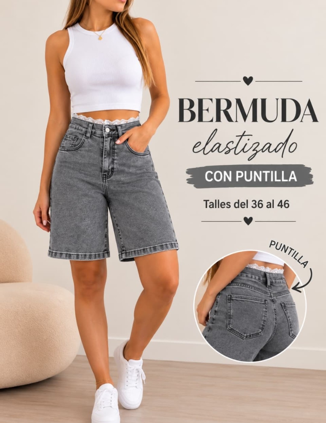Bermuda con Puntilla - Imagen 4