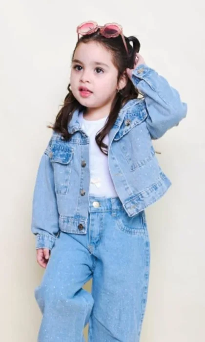 Campera Jeans con Stras Bebé
