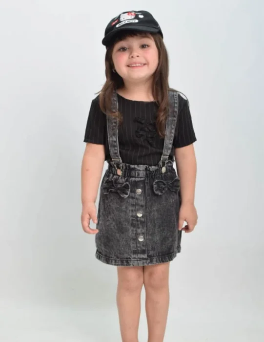 Pollera con Tiradores Jeans Bebé