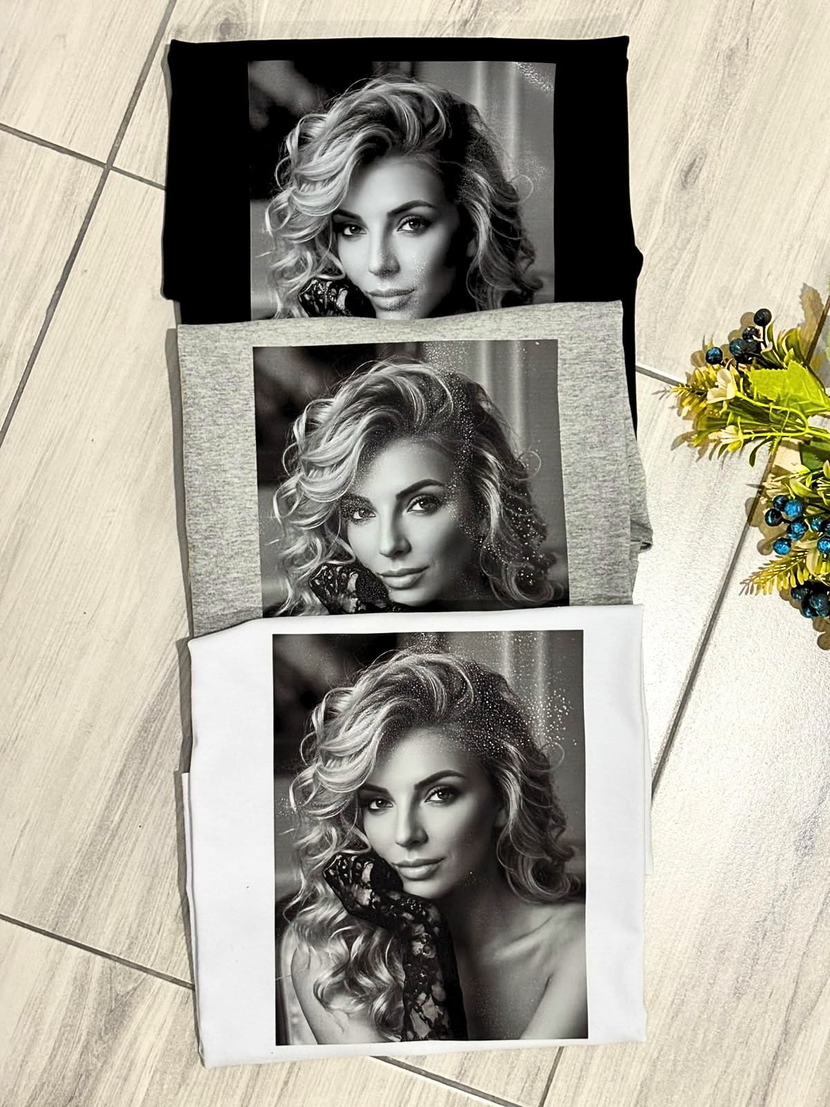 Remera Señorita Guante Encaje Algodón - Imagen 4