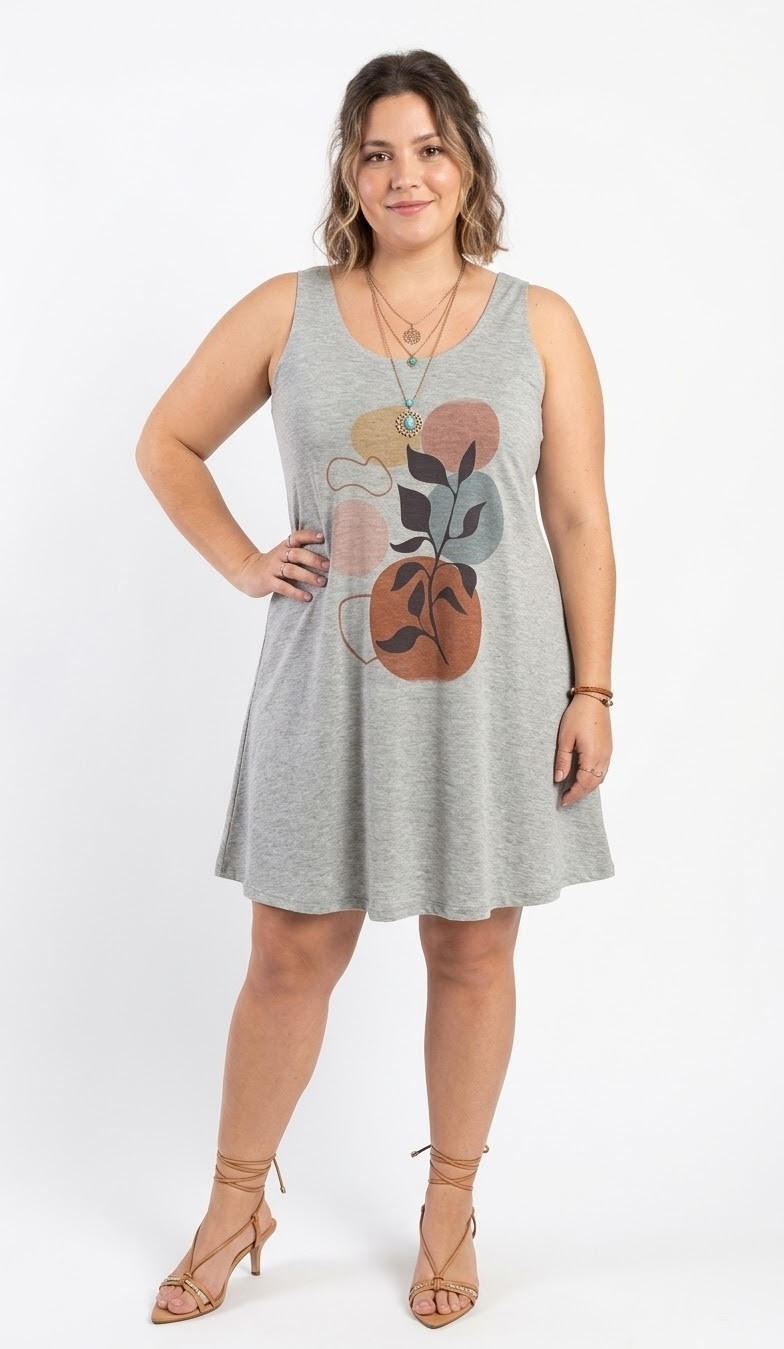 Vestido Musculosa Jaspeado Sublimada - Imagen 3